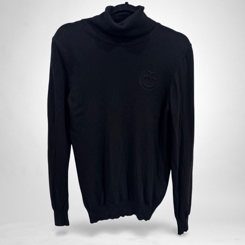 Cavalleria Toscana Wool Blend Turtleneck (Black)
